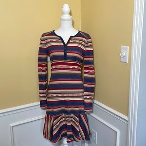 Apple Orchard. Lauren Ralph Lauren LRL Bold Stripe Flirty Dress.